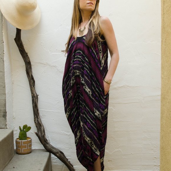 Relaxed fit boho jumpsuit romper - Picture 1 of 3